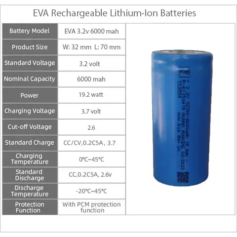 3.2V 6000mah LFP 32700 Cell x 2